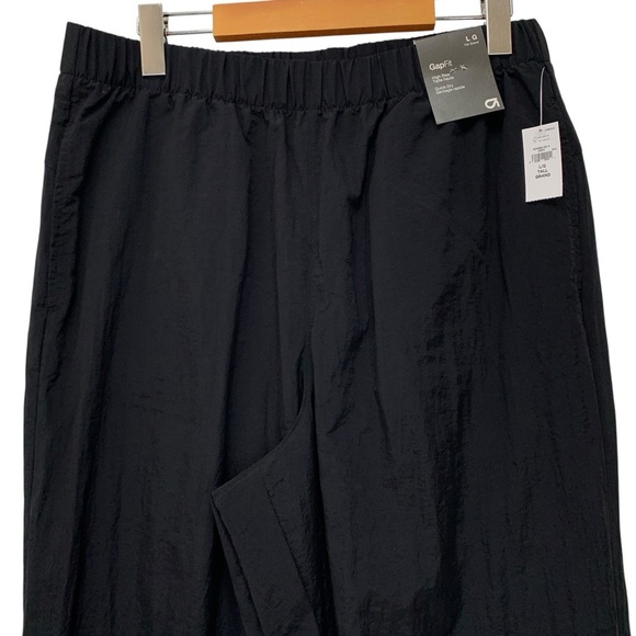 GAP Joggers Womens Large TALL/LONG Black 100% Nylon High Rise Quick Dry Travel - Picture 2 of 6